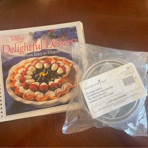 Pampered Chef Dessert Cookbook and Pie Dough Cutters